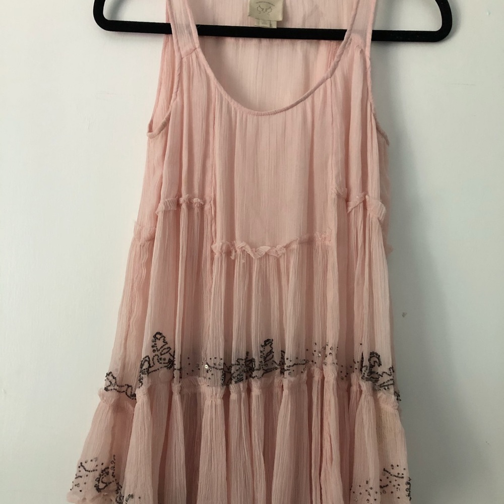 Vanessa Virginia Anthropologie Beaded Tank Top 0